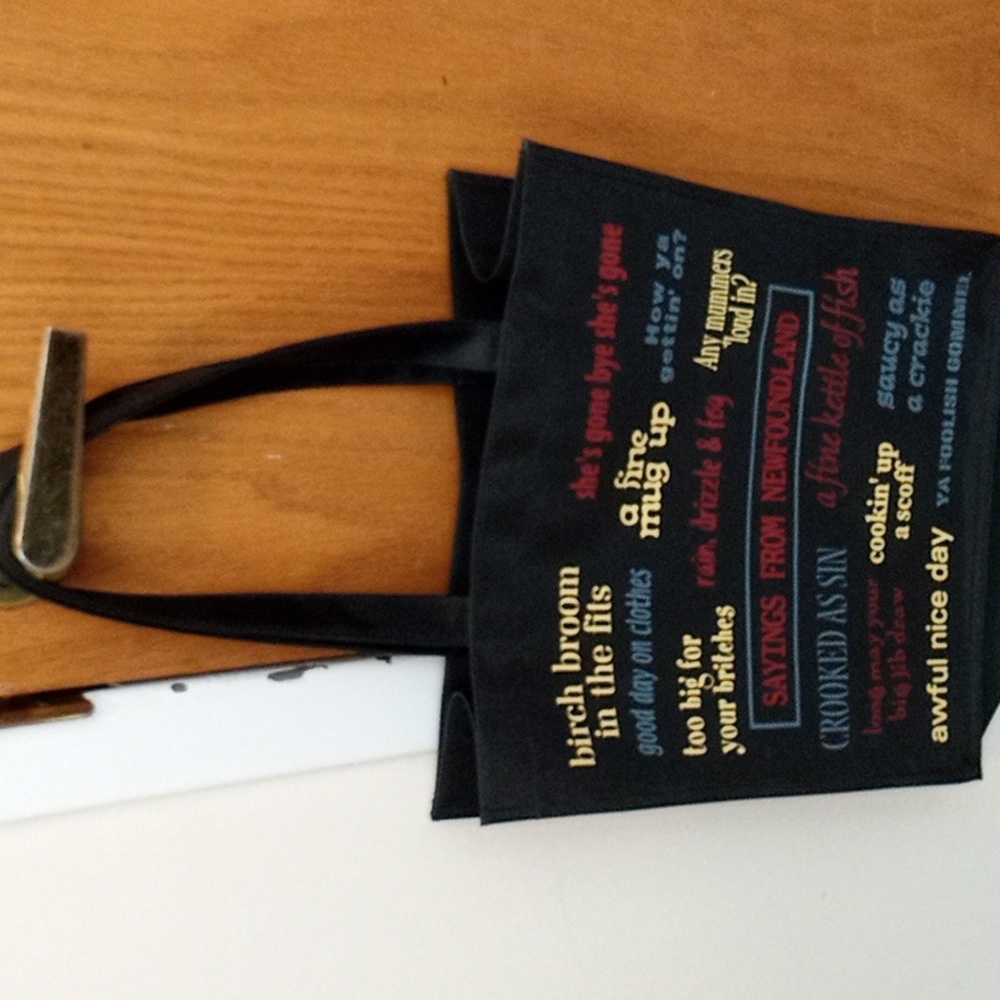 Sayings From Newfoundland Black Bag